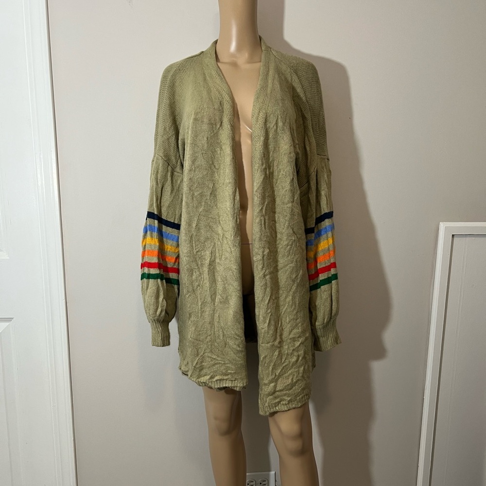 🎆Dokotoo Cardigan with striped multicolor sleeve